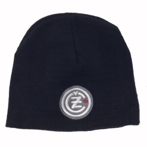 CZ Black Embroidered Beanie Cap Hat