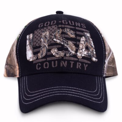 U.S.A. - God, Guns, Country, Flag Cap Hat