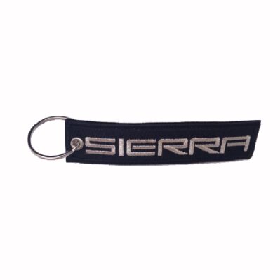 GMC Sierra Black-Silver Key Chain Fob Embroidered Key Locator