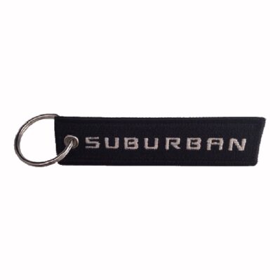 Chevrolet Chevy Suburban Black Key Chain Fob Embroidered Key Locator