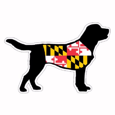 Maryland Flag Dog Vest Die Cut Sticker