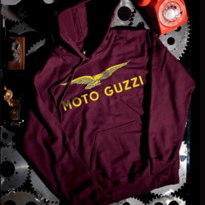 Moto Guzzi Logo Maroon Pullover Hoodie