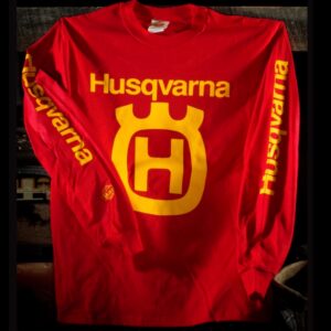 Husqvarna Logo Red Jersey Long Sleeve T-Shirt