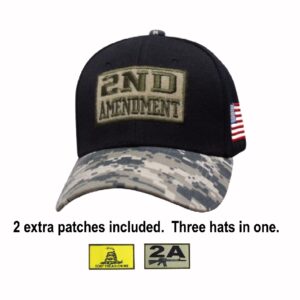 2nd Amendment Gun Rights Patch 3-in-1 Digi Camo Cap Hat