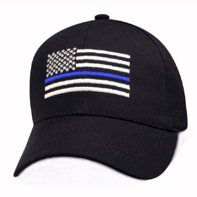 Police Thin Blue Line U.S. Flag Embroidered Cap Hat