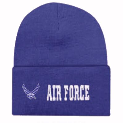 U.S. Air Force Emblem Blue Cuffed Beanie Cap Hat