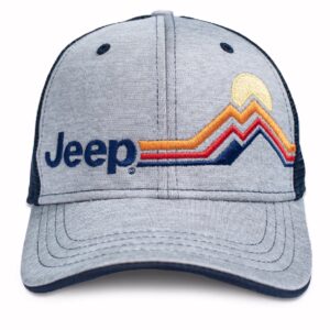Jeep Mountain Stripe Embroidered Mesh Cap Hat