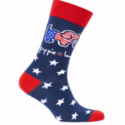 Puppie Love Dog USA Pup Casual Socks