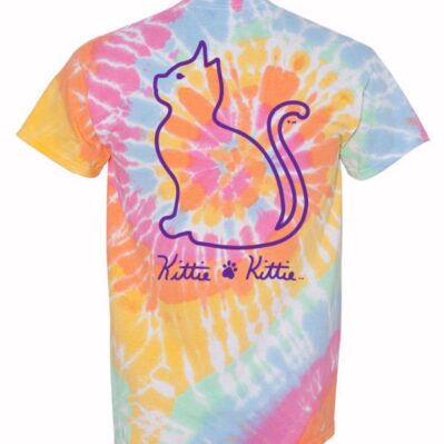 Kittie Kittie Cat Tie Dye Short Sleeve Youth T-Shirt