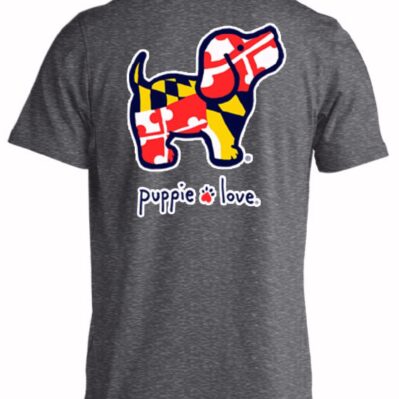 Puppie Love Dog Maryland Pup Heather Short Sleeve T-Shirt