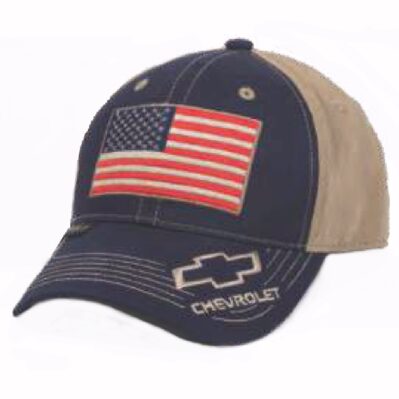 Chevrolet Chevy Embroidered U.S. Flag Cap Hat