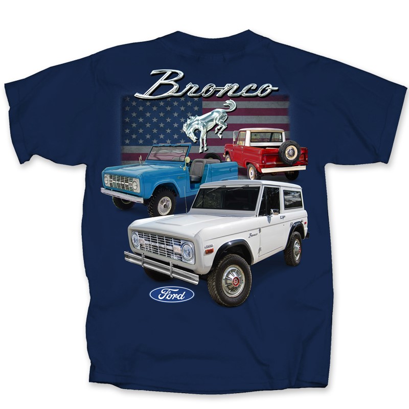 Ford Bronco U.S. Flag Short Sleeve T-Shirt - CycleServe Store