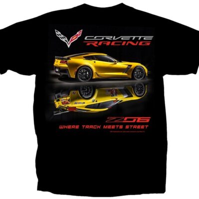 Chevy Chevrolet Corvette Racing Where Track Meets Street Short Sleeve T-Shirt