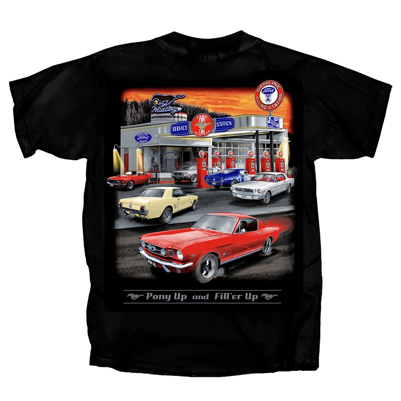 Ford Mustang Sunset Service Station Short Sleeve T-Shirt