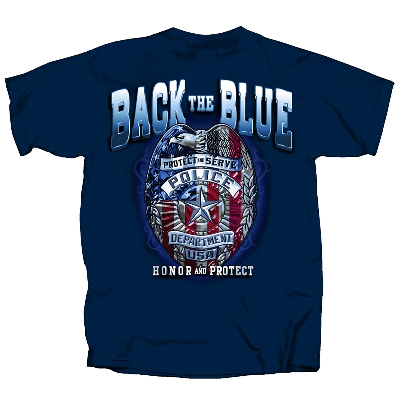 Police Back the Blue Short Sleeve T-Shirt