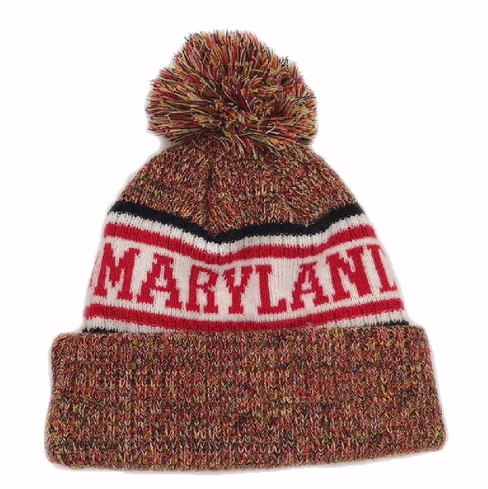 Maryland Name Beanie with Pom Cap Hat