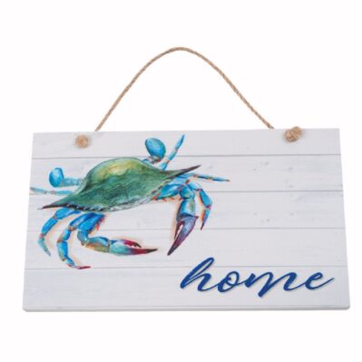 Blue Crab Home Hanging Wall Sign