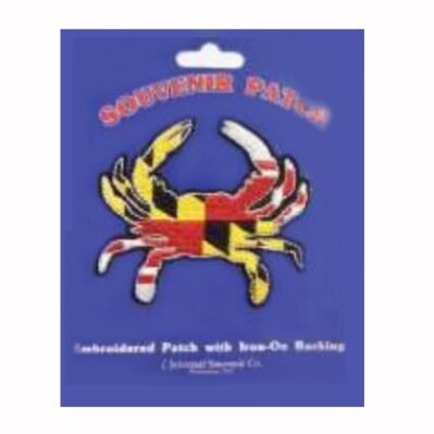 Maryland Crab Embroidered Iron-On Sew-On Patch