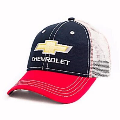 Chevrolet Chevy Embroidered Blue/Red Mesh Cap Hat