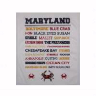 Maryland Famous Words Microfiber Kitchen Towel