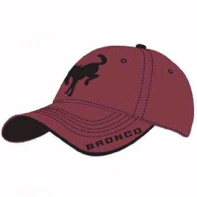 Ford Bronco Kicking Maroon Cap Hat