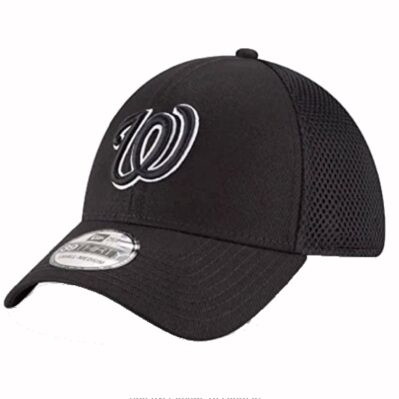Washington Nationals MLB Licensed Black / Graphite Mesh Cap Hat