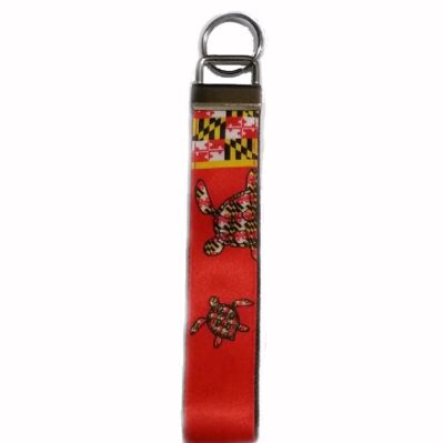 Maryland Flag and Turtles Key Chain Mini Lanyard