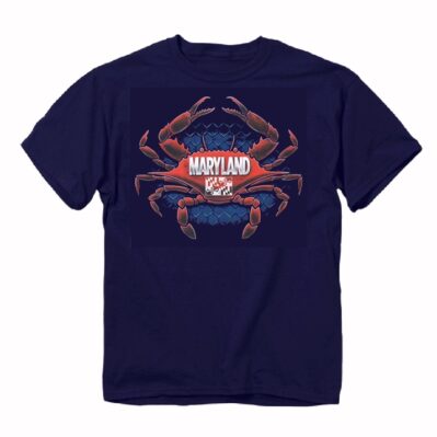 Maryland Crab Flag Emblem Short Sleeve T-Shirt