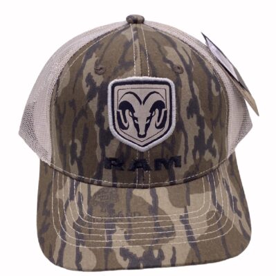 RAM Patch Mossy Oak Camo Mesh Back Cap Hat