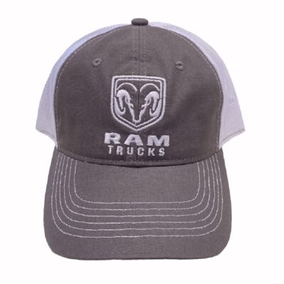 RAM Trucks Grey Embroidered Mesh Back Cap Hat