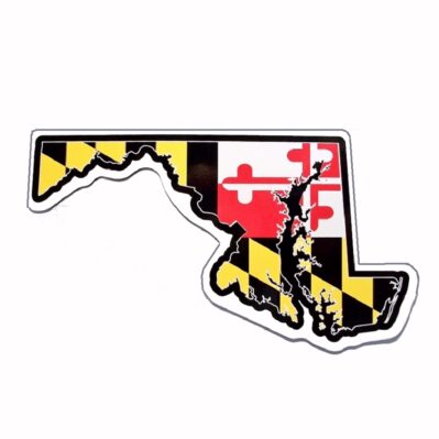 Maryland State Flag Car Refrigerator Die Cut Magnet