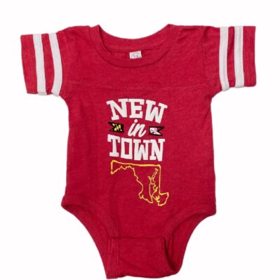 Maryland New In Town Baby Infant Jersey Romper One-Piece Snap Bodysuit
