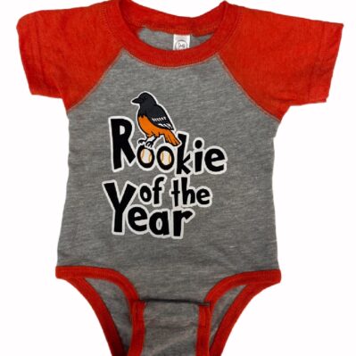 Rookie of the Year Baby Infant Jersey Romper One-Piece Snap Bodysuit