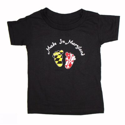 Made in Maryland Black Short Sleeve Toddler Shirt