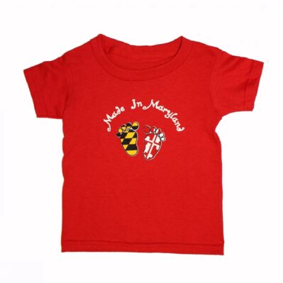 Made in Maryland Red Short Sleeve Toddler Shirt