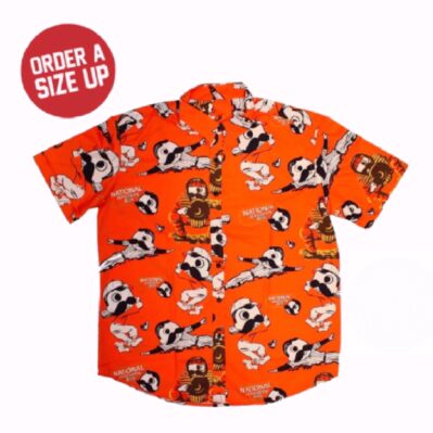 Natty Boh National Bohemian Beer Baseball Players Hawaiian Style Dress Shirt