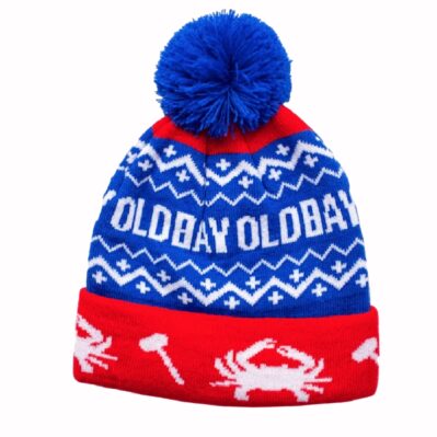 Old Bay Crab and Mallet Beanie POM Cap