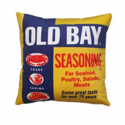 Old Bay Can Logo Throw Pillow