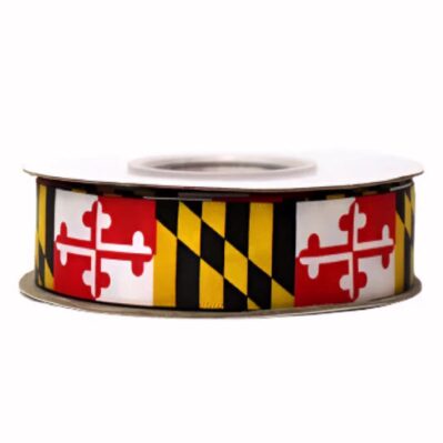 Maryland Flag Ribbon 1 inch x 25 foot