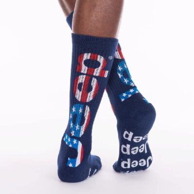 Jeep USA Flag Crew Athletic Socks