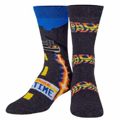 Back to the Future Out of Time Split Athletic Crew Socks