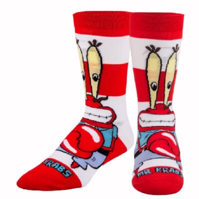 Mr. Krabs Red Athletic Crew Socks
