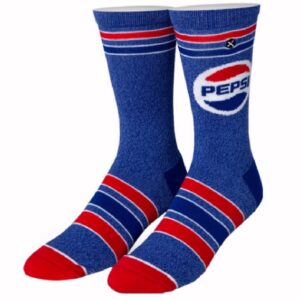 Pepsi Retro Blue Striped Dress Socks