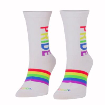 Pride Athletic White Crew Socks - Teen / Youth