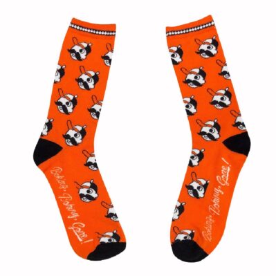 Natty Boh National Bohemian Beer Baseball Orange Athletic Crew Socks