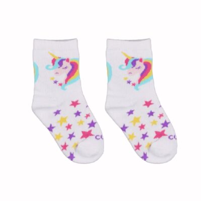 Unicorn Kids Ages 4 to 7 Crew Socks