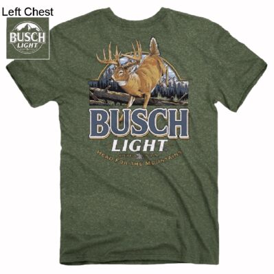 Busch Beer Deer Label Short Sleeve T-Shirt