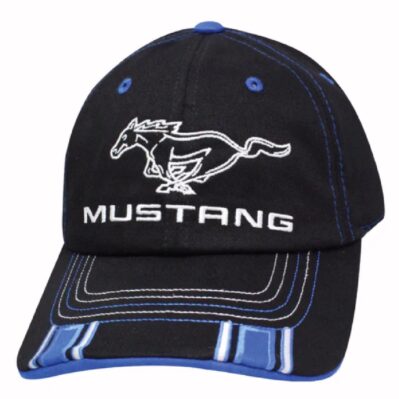 Ford Mustang Logo Royal Stripe Cap Hat