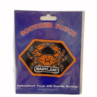 Maryland Crab Orange Embroidered Iron-On Sew-On Patch