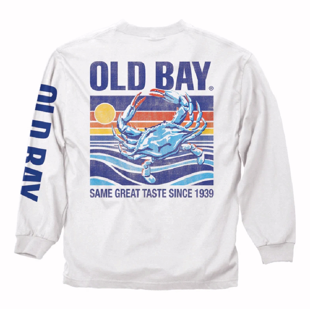 Old Bay Crab on the Waves Long Sleeve T-Shirt Sweatshirt